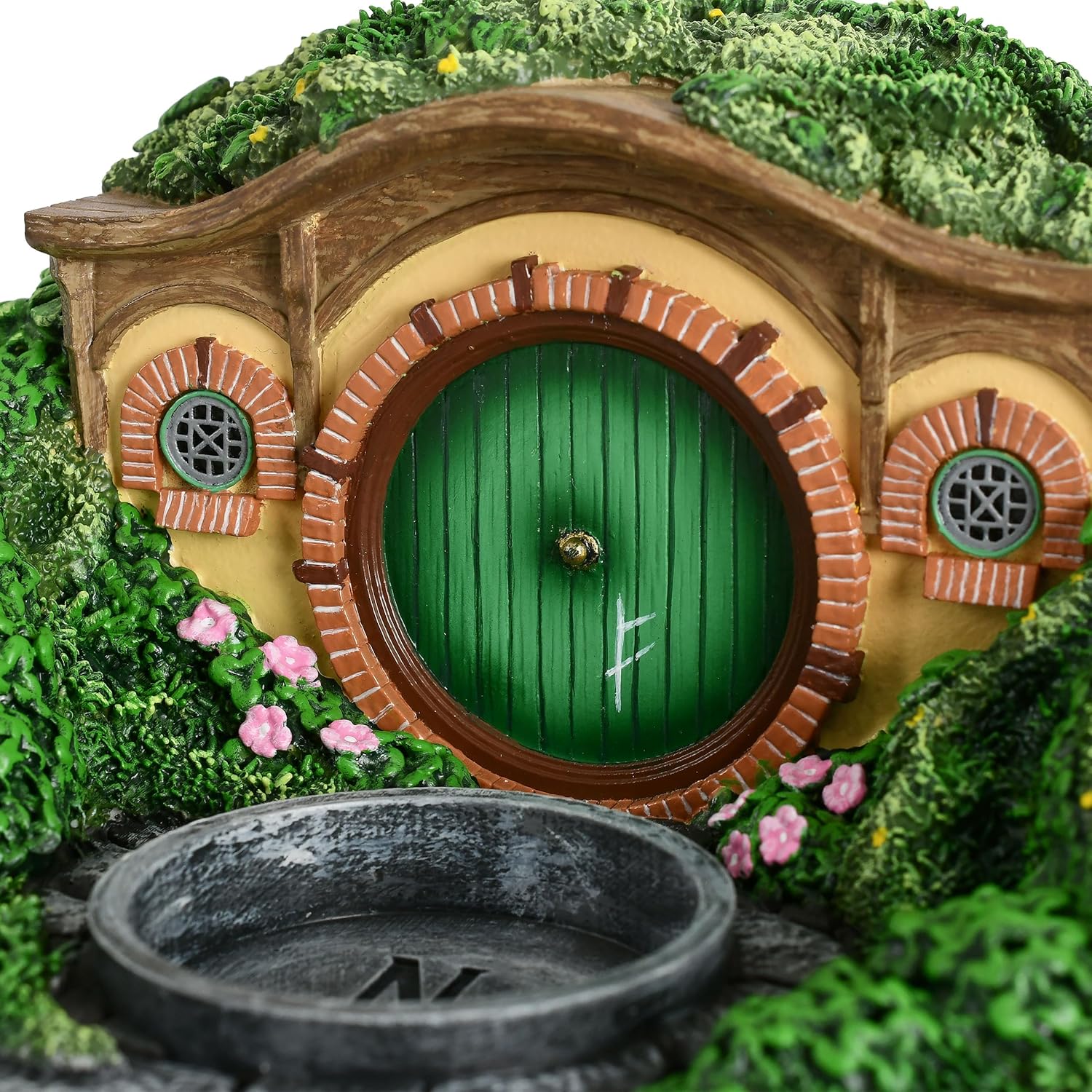Elbenwald Der Herr der Ringe - Teelichthalter Hobbit Höhle Auenland Diorama 15,5 x 8,8 x 15,5 cm Resin Kerzen Durchmesser 4,5 cm