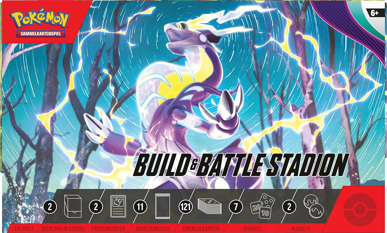 Pokémon-Sammelkartenspiel: Build & Battle Stadion Karmesin & Purpur (2 Decks, 11 Boosterpacks & mehr)