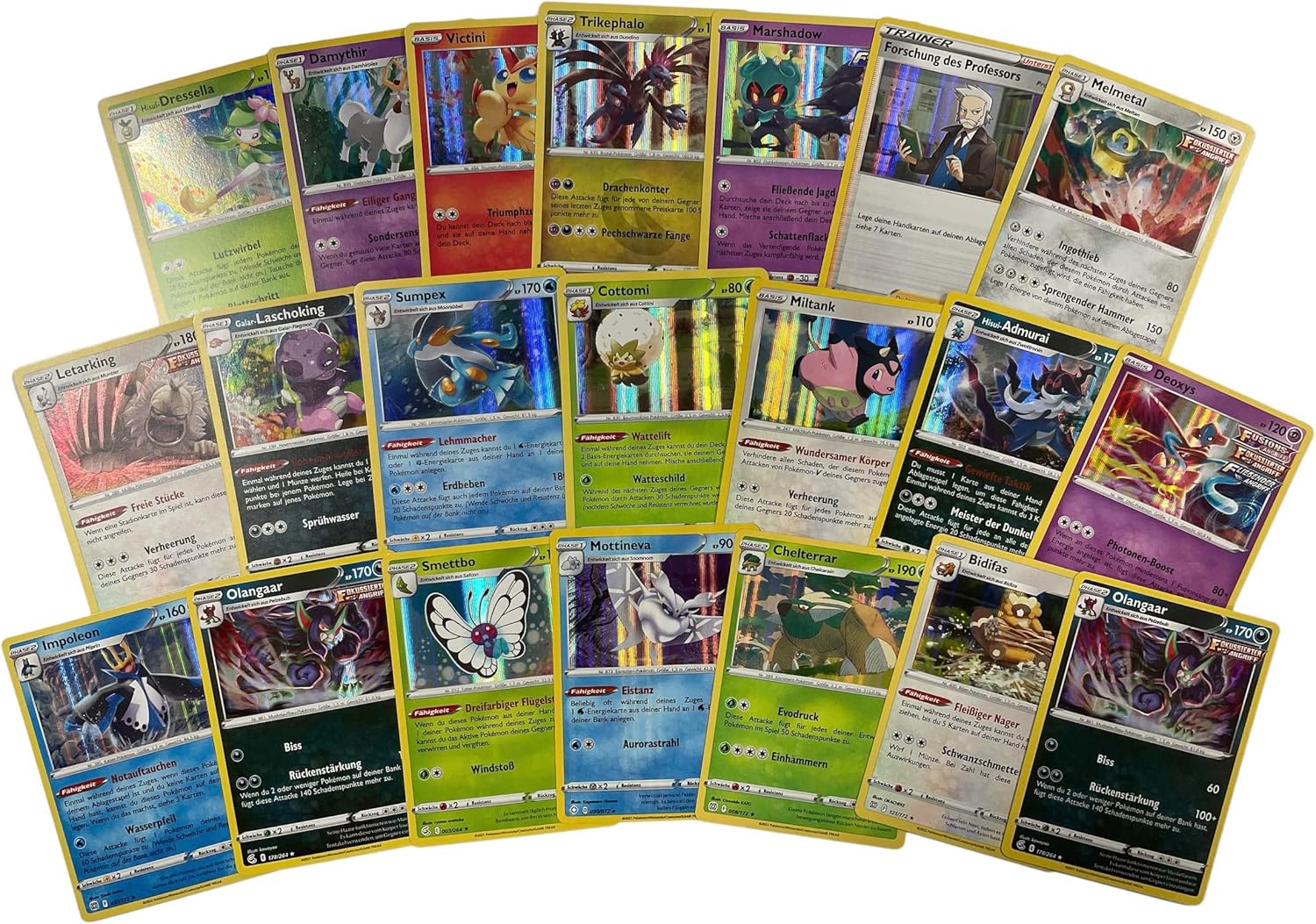 400x Pokémon Karten Deutsch 20 Holo oder Reverse Holo - 330x Common - 50x Energiekarten – Originale Karten aus aktuellen Sets Zufällige Auswahl Sammelkarten + Heartforcards® Versandschutz