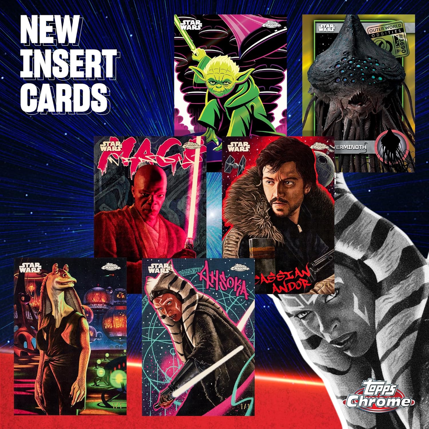 2025 Topps Chrome Star Wars – Fabrikversiegelt – Wertbox