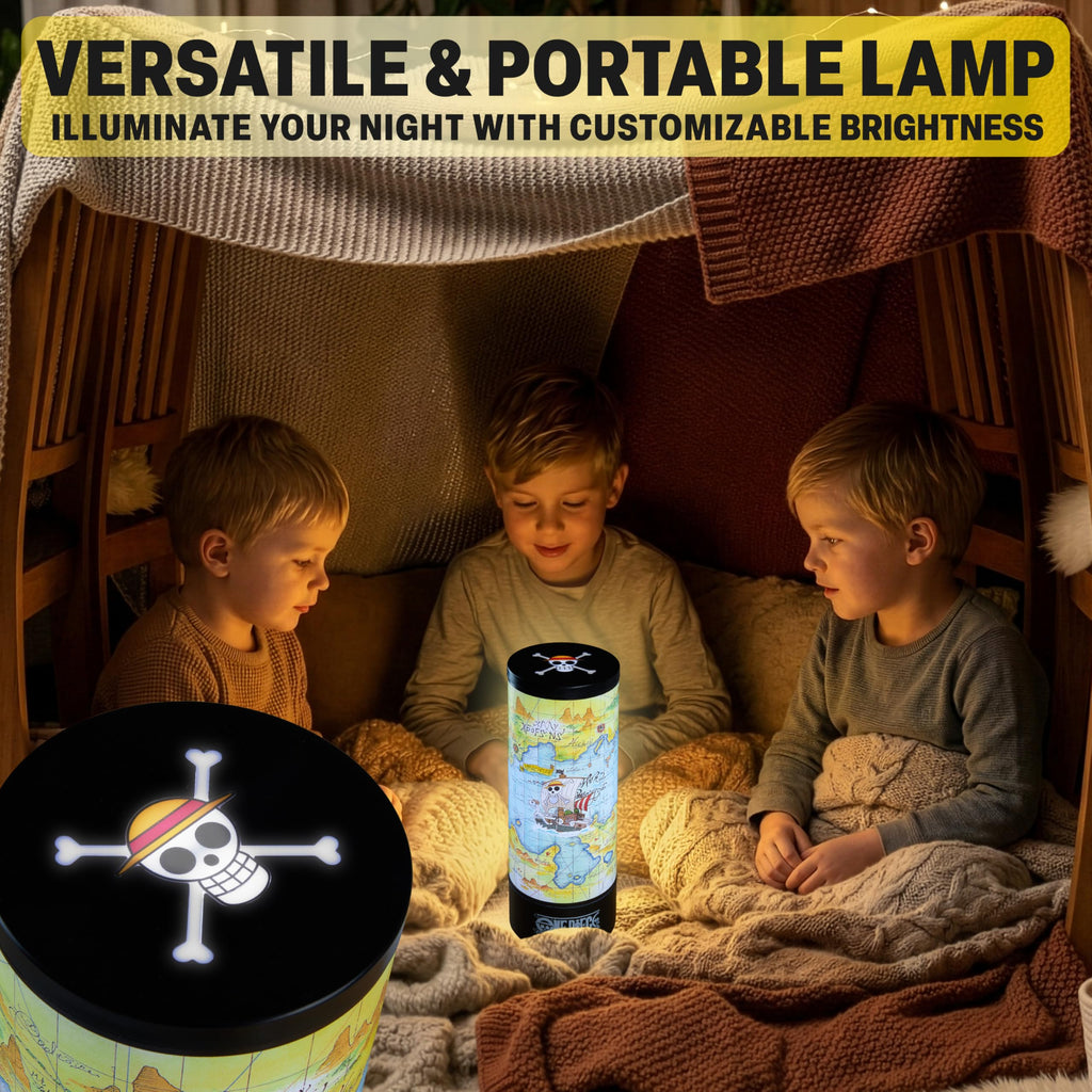 One Piece Skull 3D LED Nachtlicht, Straw Hat Tischlampe mit 3 Helligkeitsstufen, USB oder Batterie, Tragbar Weißes Licht LED lampe, Anime Geschenke für Zimmer Deko (Mehrfarbig 3D Skull)