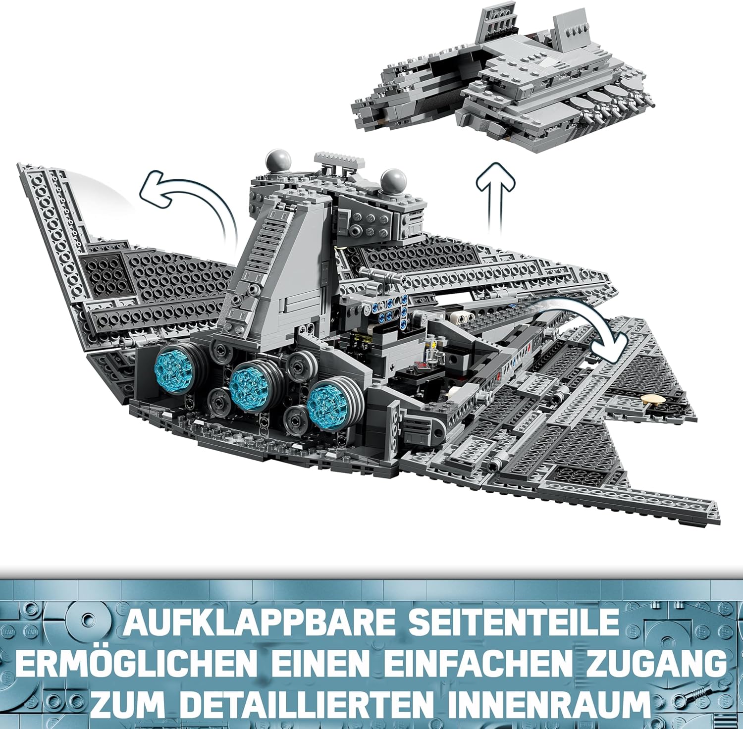 LEGO Star Wars 75394 Imperialer Sternzerstörer – Raumschiff-Spielzeug mit detailliertem Innenraum und 7 Minifiguren – Geburtstagsgeschenk für Jungs ab 10 Jahren und Erwachsene Fans