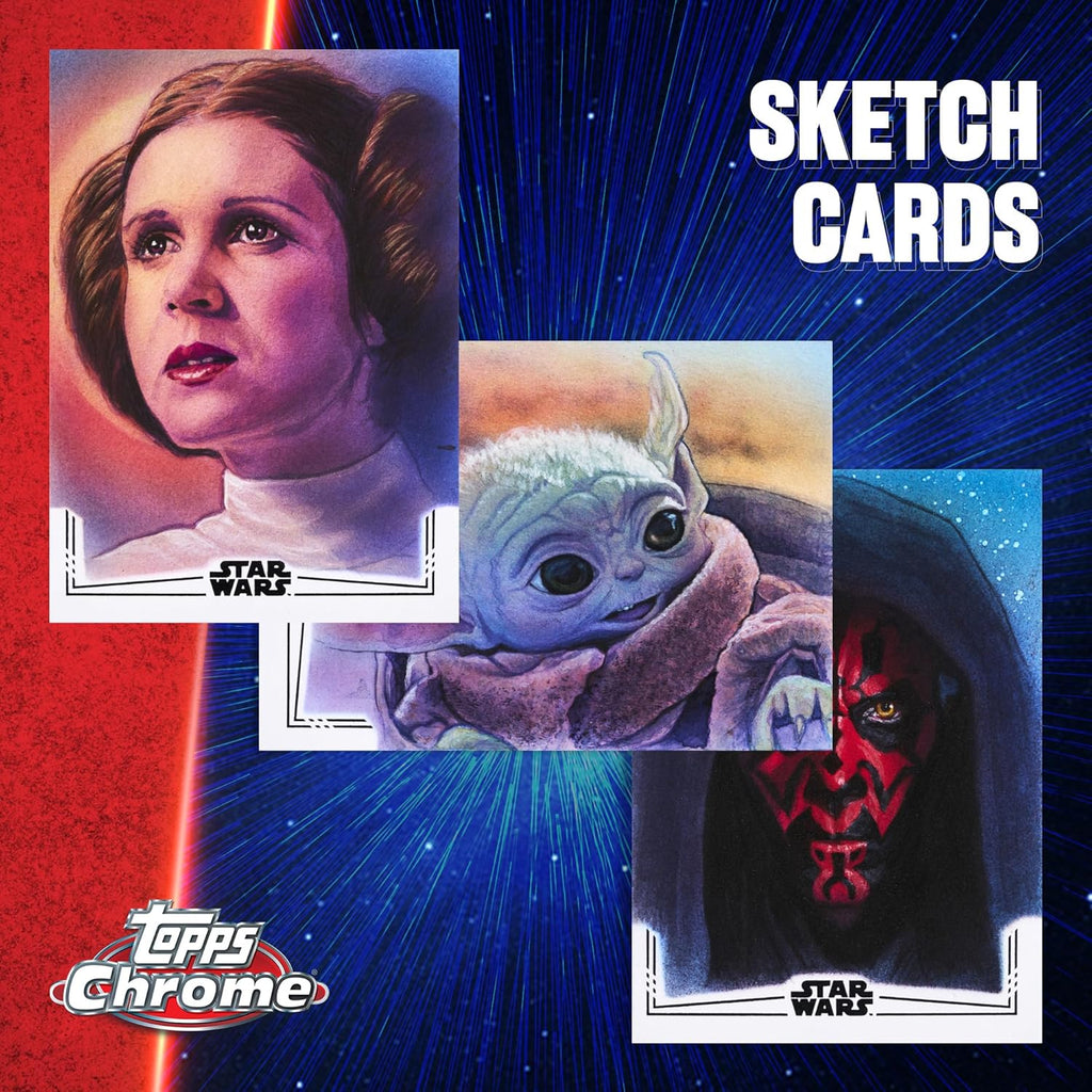 2025 Topps Chrome Star Wars – Fabrikversiegelt – Wertbox