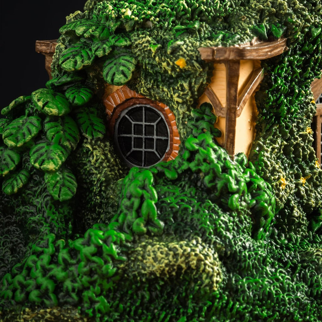 Elbenwald Der Herr der Ringe - Teelichthalter Hobbit Höhle Auenland Diorama 15,5 x 8,8 x 15,5 cm Resin Kerzen Durchmesser 4,5 cm