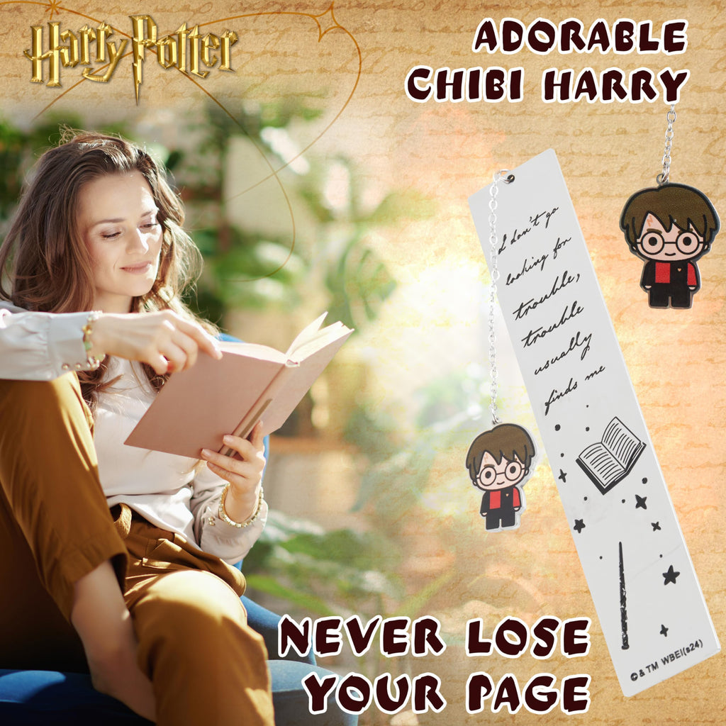Harry Potter Lesezeichen Metall mit Anhänger, Schön Lesezeichen Kinder, Erwachsene und Lehrer, Magisches Thema Bücher Zubehör, Geschenke für Buchliebhaber (Silber/Gold)