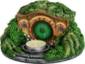 Elbenwald Der Herr der Ringe - Teelichthalter Hobbit Höhle Auenland Diorama 15,5 x 8,8 x 15,5 cm Resin Kerzen Durchmesser 4,5 cm