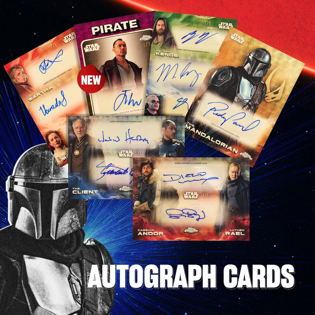 2025 Topps Chrome Star Wars – Fabrikversiegelt – Wertbox