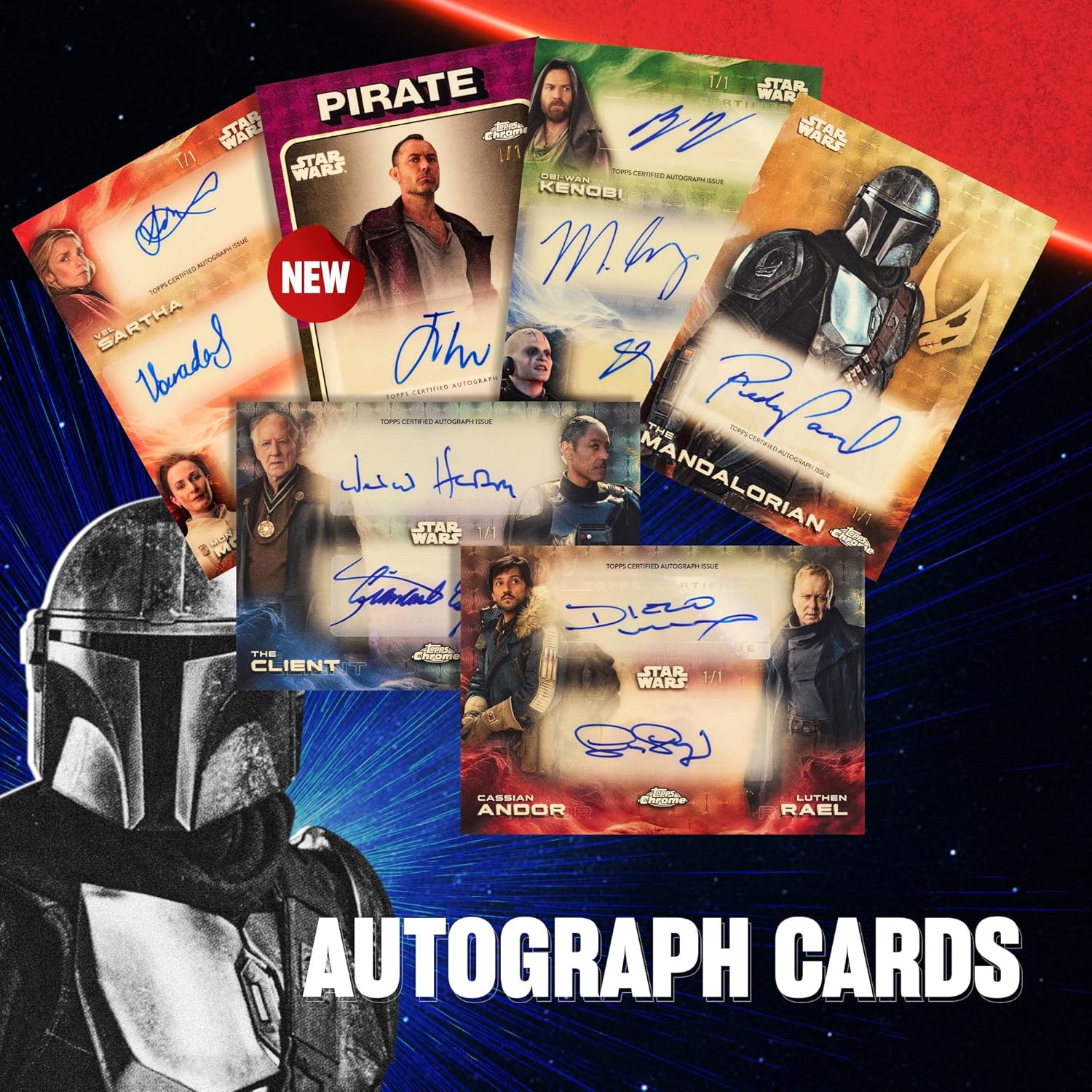 2025 Topps Chrome Star Wars – Fabrikversiegelt – Wertbox