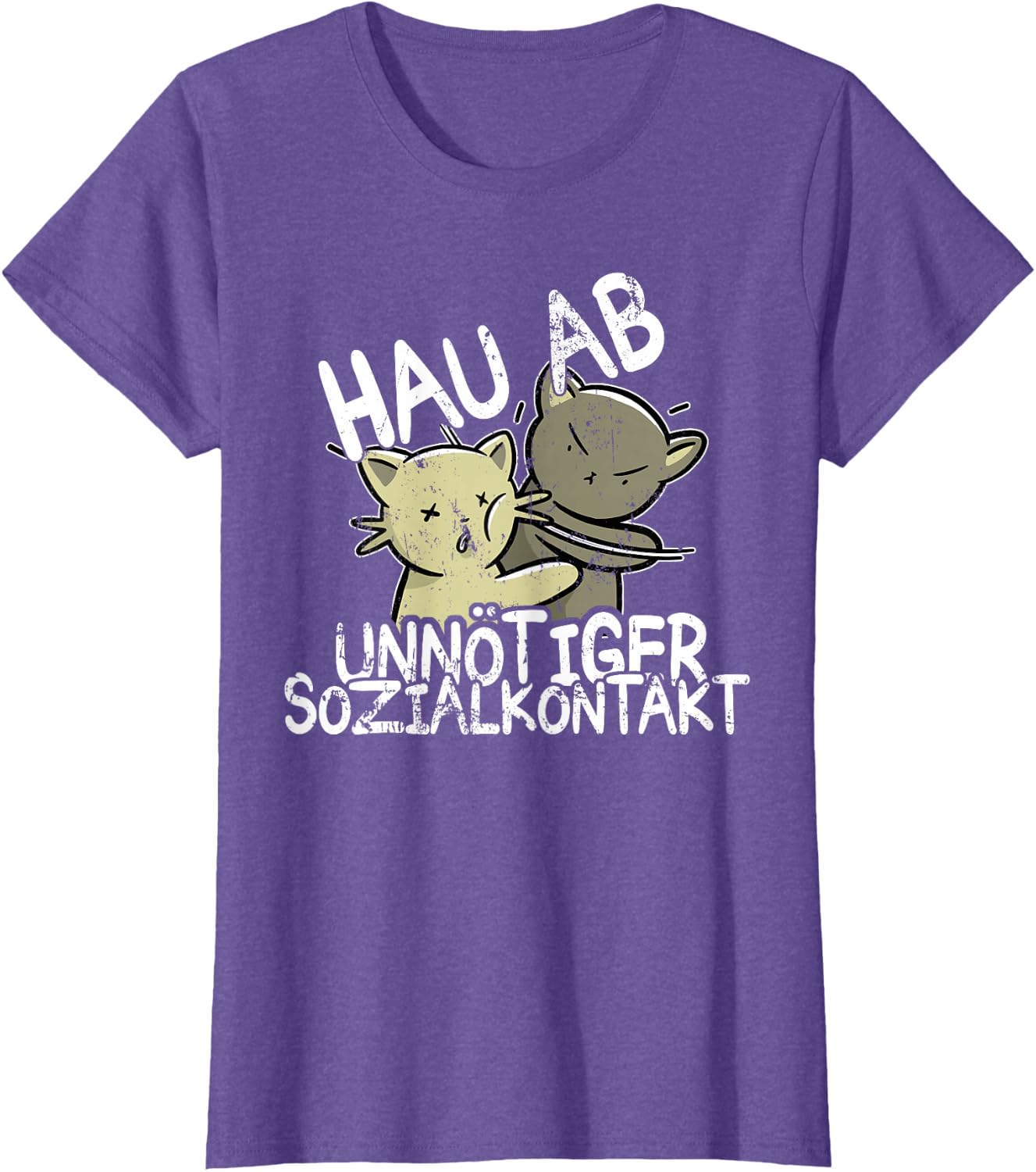 Hau Ab! Unnötiger Sozialkontakt BAKA Anime Style Geschenk T-Shirt