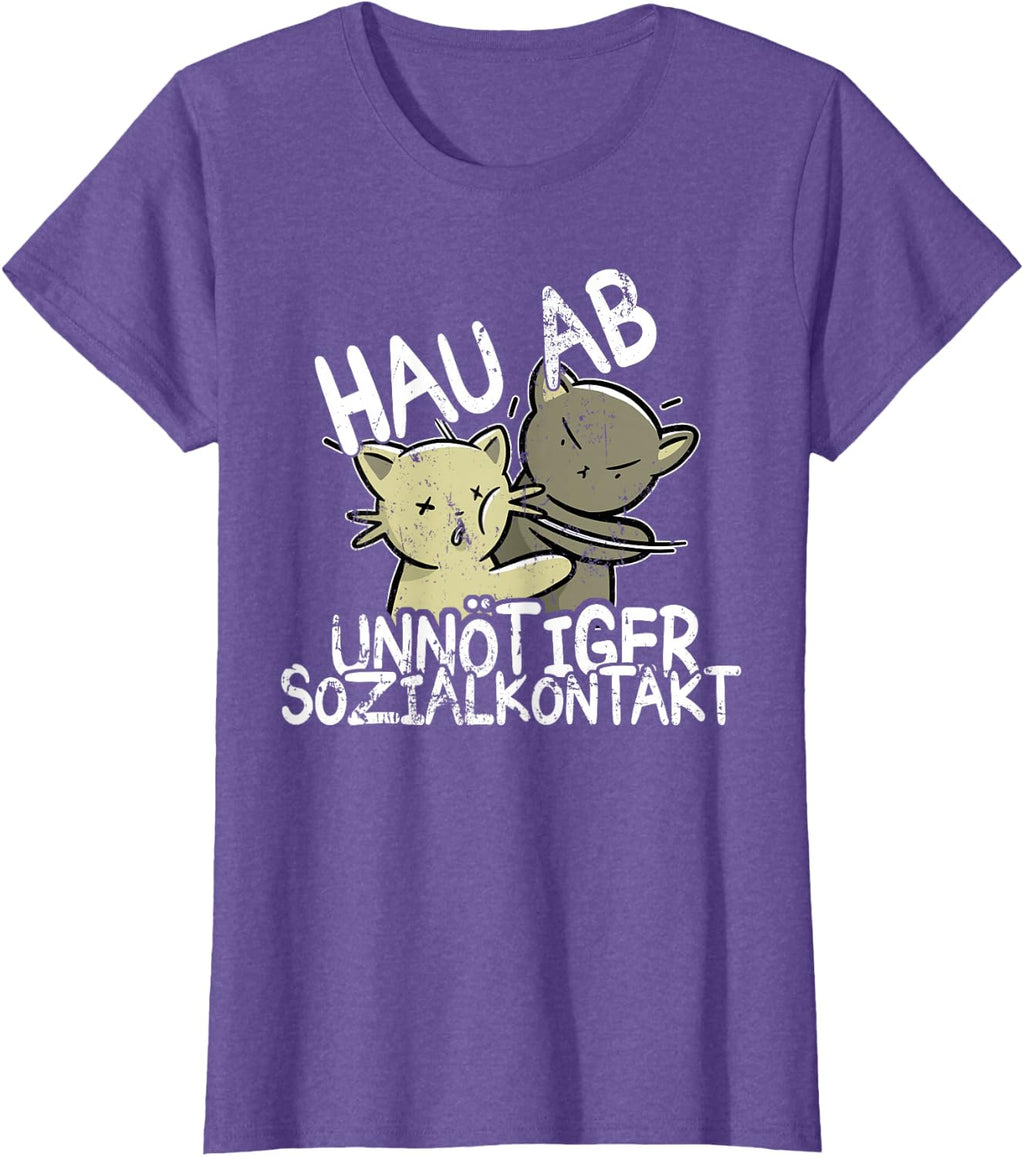 Hau Ab! Unnötiger Sozialkontakt BAKA Anime Style Geschenk T-Shirt