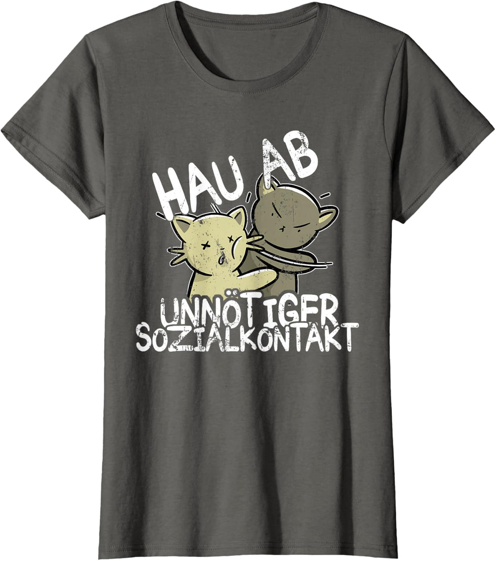 Hau Ab! Unnötiger Sozialkontakt BAKA Anime Style Geschenk T-Shirt