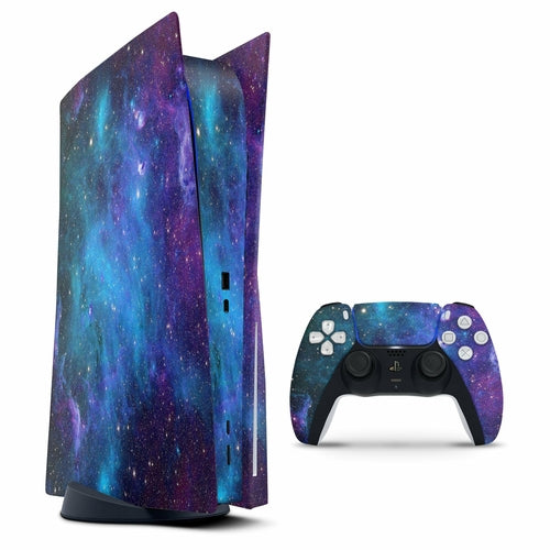 🎮 Azure Nebula Premium-Designfolie für Sony PlayStation 5