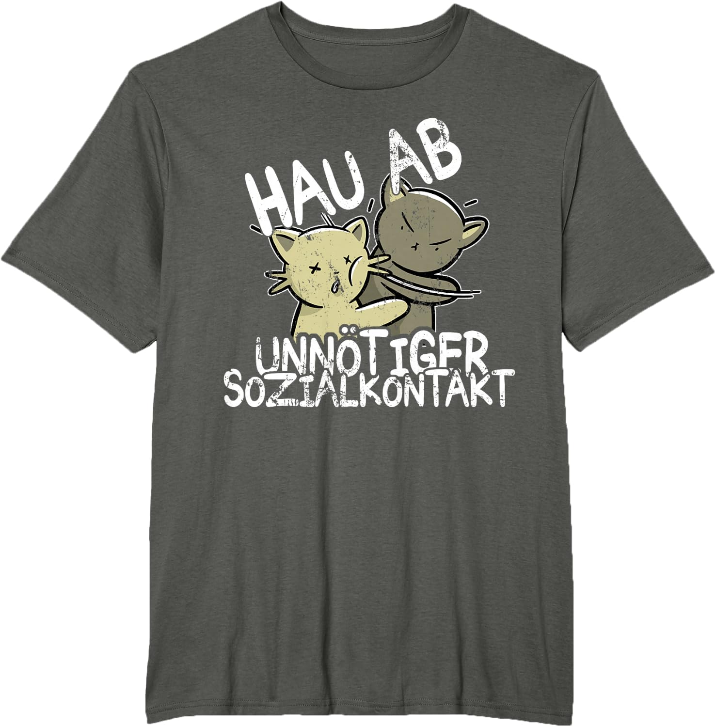 Hau Ab! Unnötiger Sozialkontakt BAKA Anime Style Geschenk T-Shirt