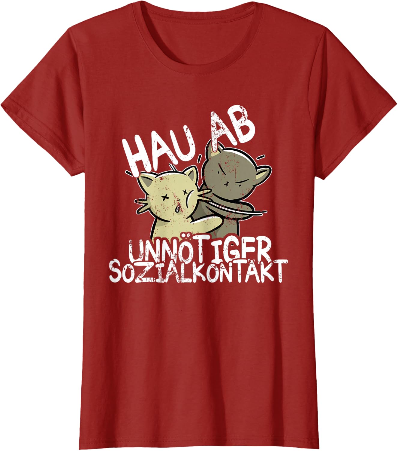 Hau Ab! Unnötiger Sozialkontakt BAKA Anime Style Geschenk T-Shirt
