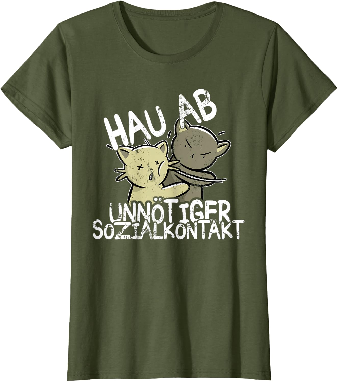 Hau Ab! Unnötiger Sozialkontakt BAKA Anime Style Geschenk T-Shirt