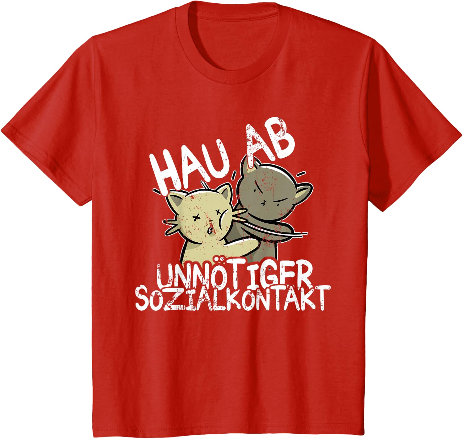 Hau Ab! Unnötiger Sozialkontakt BAKA Anime Style Geschenk T-Shirt