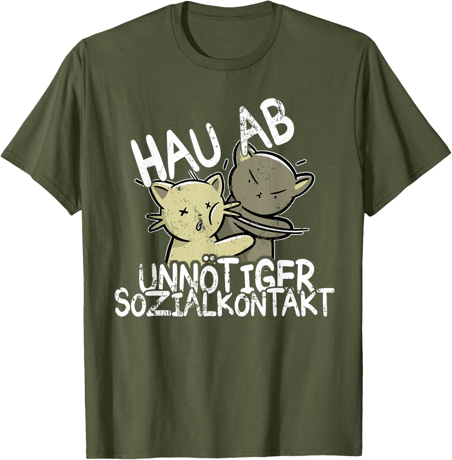 Hau Ab! Unnötiger Sozialkontakt BAKA Anime Style Geschenk T-Shirt