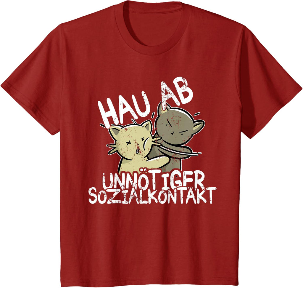 Hau Ab! Unnötiger Sozialkontakt BAKA Anime Style Geschenk T-Shirt