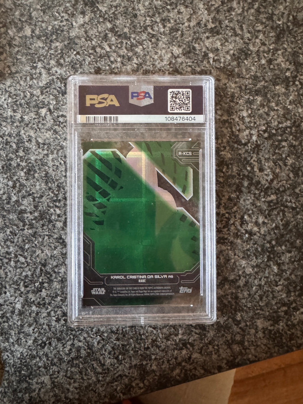 PSA 10 GEM MINT – Karol Silva (Rabé) Green Diffractor Autograph | 2024 Topps Star Wars High Tek