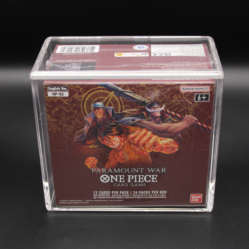 Premium Acrylcase für One Piece 01 FIRST PRINT & 02 FIRST PRINT Booster Box Englisch